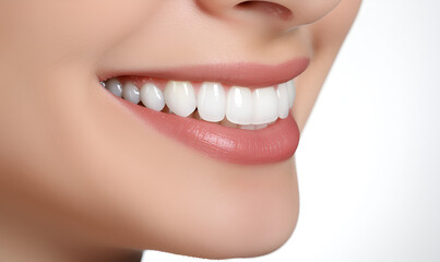 Fototapeta premium White teeth of beautiful woman.