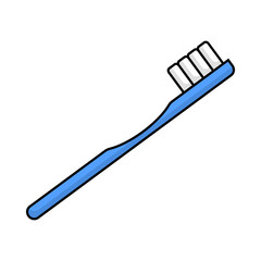 Flat design toothbrush icon. Vector.