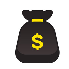 money bag icon, vector