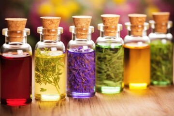 Obraz na płótnie Canvas macro shot of essential oils used in perfume creation