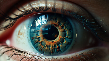Human eye in closeup