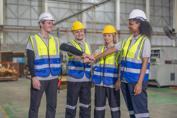 Multicultural Cardboard Workers fostering Success through Collaborating Teamwork on Production Line