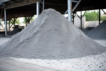 a pile of fly ash ready to be mixed into cement