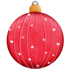 red christmas ball isolated