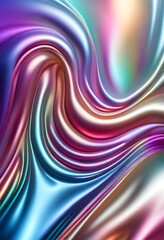 Fototapeta premium Abstract background of big waves of shiny iridescent pearls