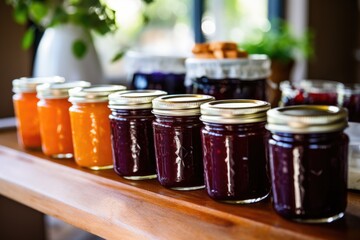 several jars of sugar-free jams