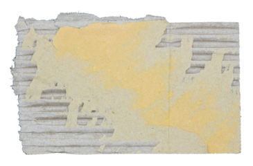Torn pieces of corrugated paper on transparent background png file
