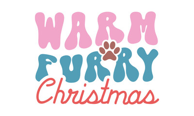 warm furry Christmas Craft SVG Design.