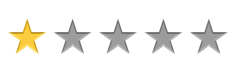 Obraz premium 1 Stern - Symbole zum Bewerten
