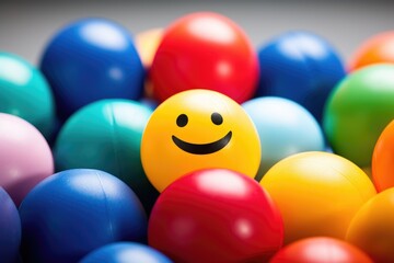 a group of colourful stress balls