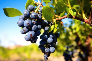 blueberry bush heavy with ripe fruit