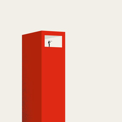 Business career opportunity vision vector concept. Symbol of growth, plan, success, future. Minimal illustration.