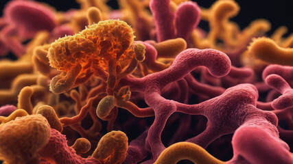 Cells in veins, Bacteria wallpaper, Viruses, germs and bacteria, and microorganism types. Illness or disease microscopic cells and infection, microbes and antibodies. Dangerous pathogen,