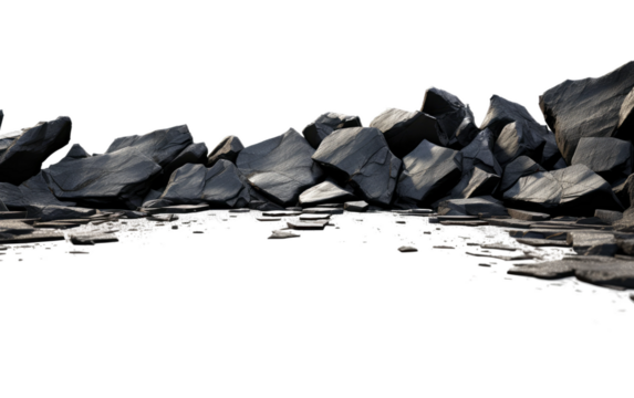Clear and Crisp Rock Image on White or PNG Transparent Background.