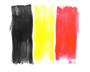 Fahne Belgien unordentlich gemalt mit einem Pinsel