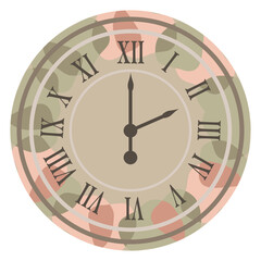 Fototapeta premium Vector old vintage clock face