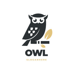 Owl modern logo vector