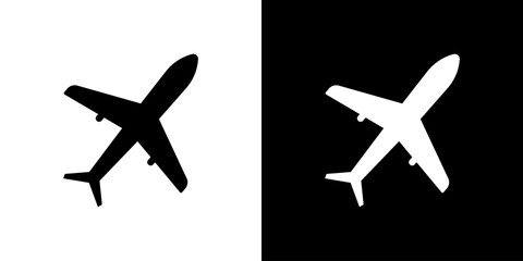 Plane flight. Travel illustration. Airplane fly vector icon. 
