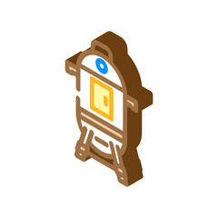 smoker steak isometric icon vector. smoker steak sign. isolated symbol illustration