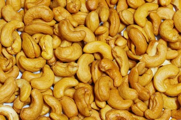 Texture Photo cashew nuts lots