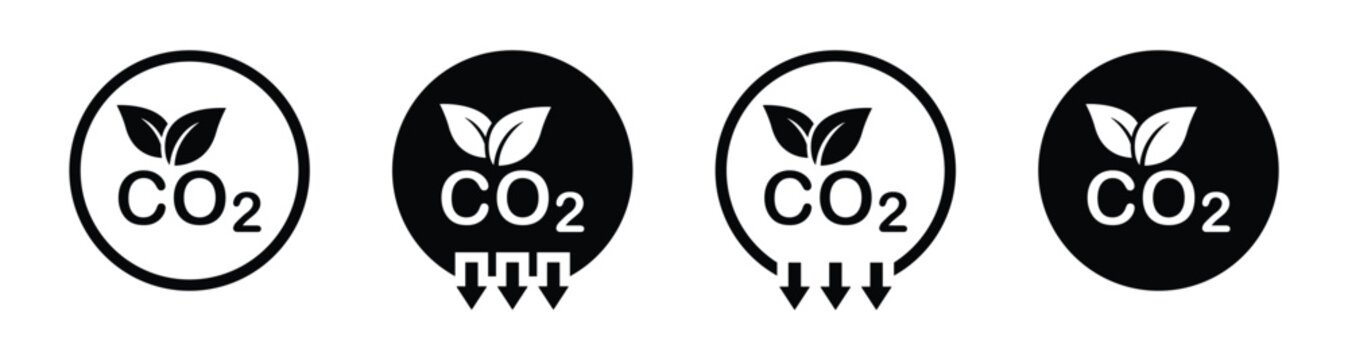 Co2 emission icon, vector illustration