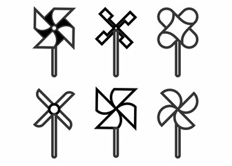 pinwheel paper windmill icon