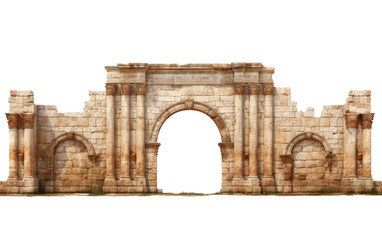 Obraz premium Ancient Christian Temple's Iconic Facade Art on White or PNG Transparent Background.