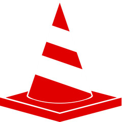 red cone vector illustration
