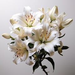 View Beautiful Blooming Lily, Hd , On White Background 