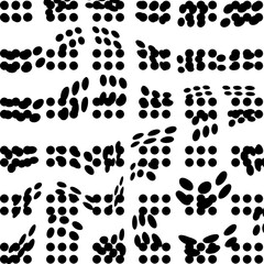 Many large dots are distorted