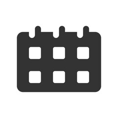 Calendar glyph vector icon isolated. Calendar stock vector icon for web, mobile app and ui design