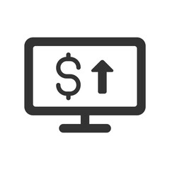 Dollar Growth glyph vector icon isolated. Dollar Growth stock vector icon for web, mobile app and ui design