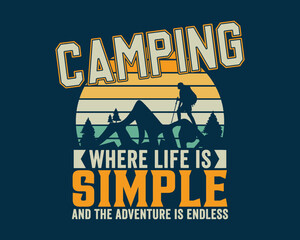 Premium Camping-Hiking t-shirt for travellers