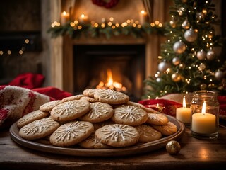 Naklejka premium Weihnachtsbäckerei