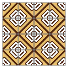 Historical Tile Pattern, Brown and Beige, Vienna around 1900, Seamless Design.