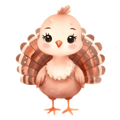 Obraz premium turkey water color illustrations thanksgiving day animals design for decor