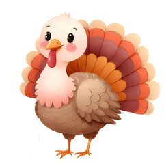 turkey water color illustrations thanksgiving day animals design for decor