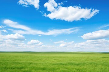 Fototapeta na wymiar a panoramic view of an expansive, open grassland