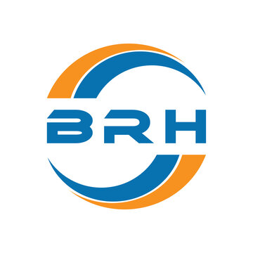 BRH letter logo design on a white background or Monogram logo design for entrepreneur and business.