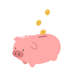 ブタの貯金箱のイラスト