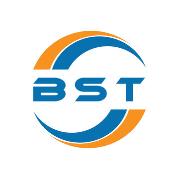 BST letter logo design on a white background or Monogram logo design for entrepreneur and business.
