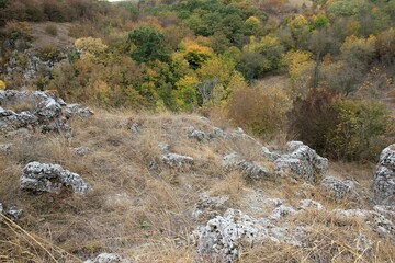 Stone pillars in the area of Beloslav (Bulgaria)