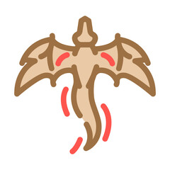 dragon tattoo art vintage color icon vector. dragon tattoo art vintage sign. isolated symbol illustration