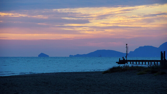 sunset on the beach