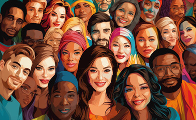 United in diversity Inspiring Image of a Multicultural Group of People
