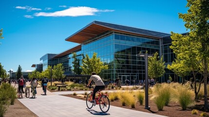 August 19, 2018 Mountain View / CA / USA - Google logo on one of the buildings situated in Googleplex, the company's main campus in Silicon Valley