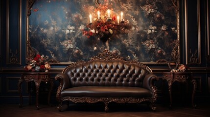 classic and vintage luxury wall backdrop. 