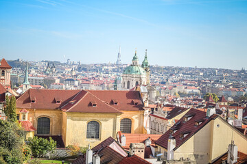 View of the city center from the Prague Castle, III Prague, Czech Republic