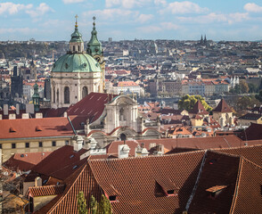 View of the city center from the Prague Castle, Prague, Czech Republic