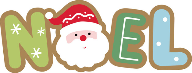 gingerbread NOEL text